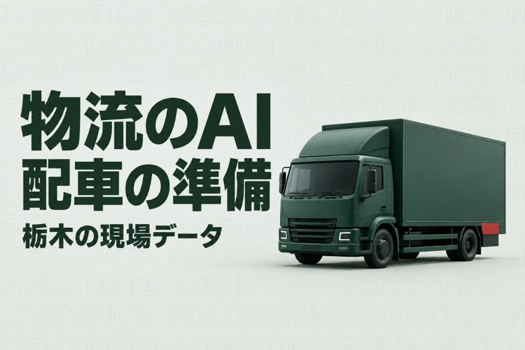 栃木の物流会社がAI導入前に整えるデータ｜配車条件と待ち時間、点検記録