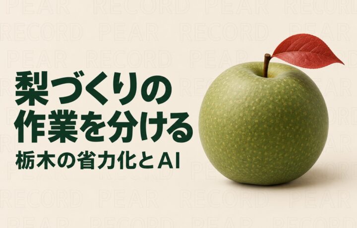 栃木の梨農家の人手不足対策｜県の根圏制御栽培に学ぶ作業記録とAI活用
