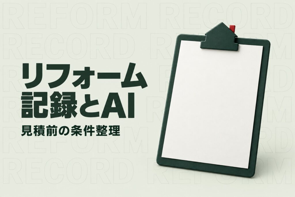 栃木のリフォーム業の人手不足対策｜県の確認項目に学ぶ見積条件の整理とAI活用