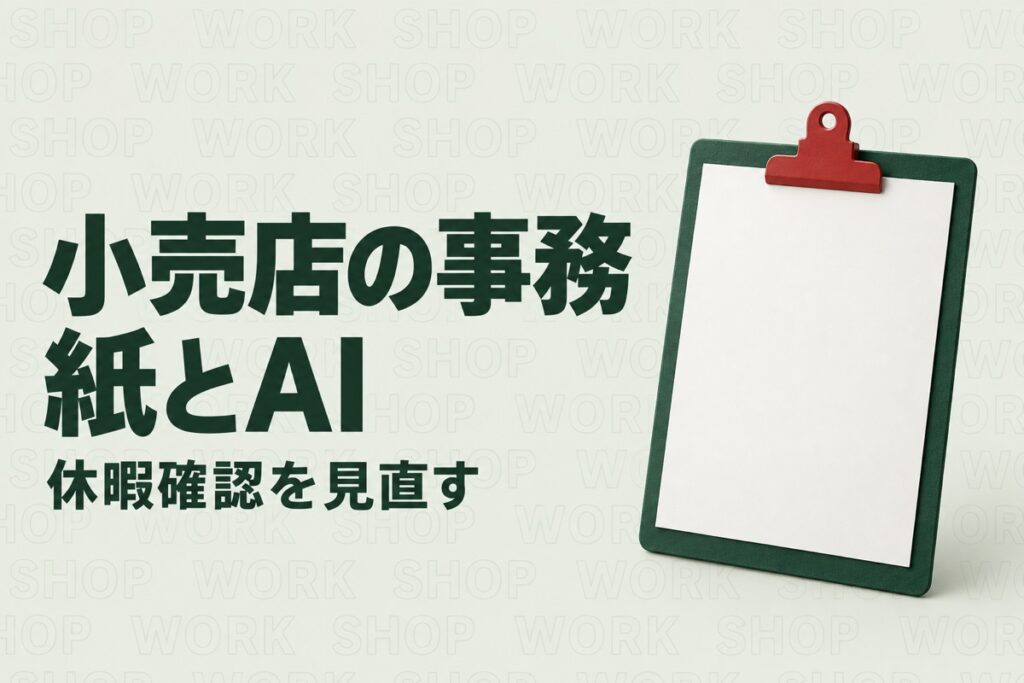 栃木の小売店の人手不足対策｜お米ひろばの事例に学ぶ休暇確認とAI活用