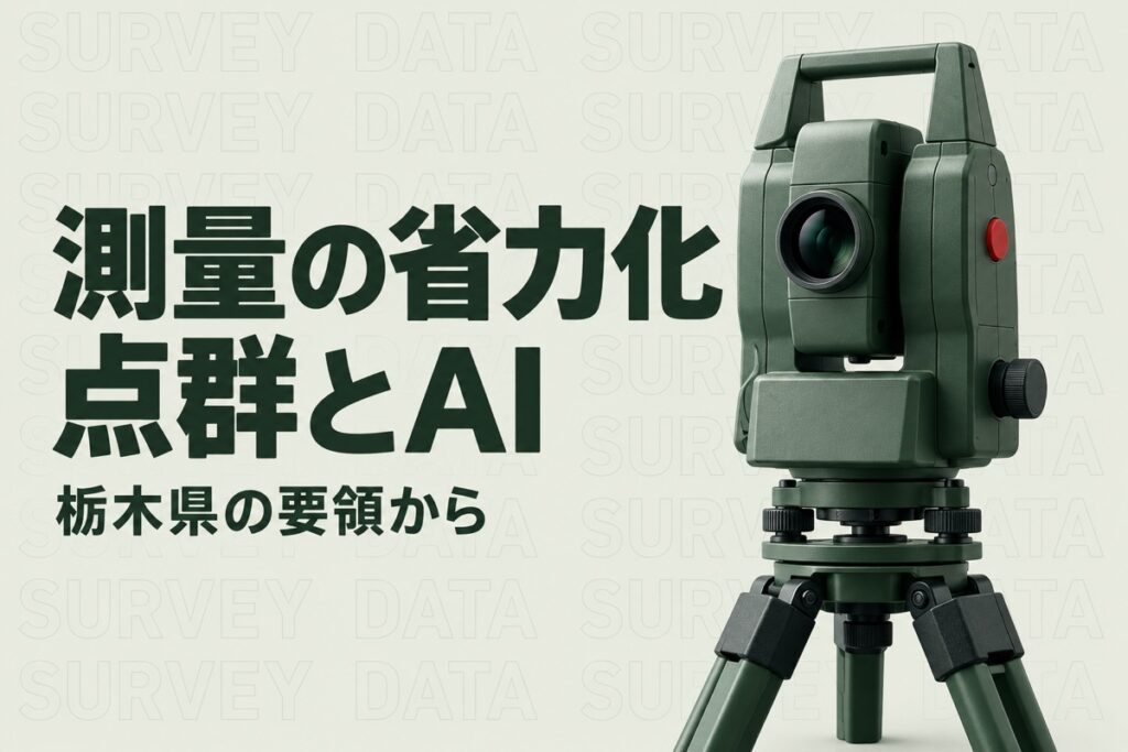 栃木の測量会社の人手不足対策｜県の点群測量要領に学ぶ作業分担とAI活用