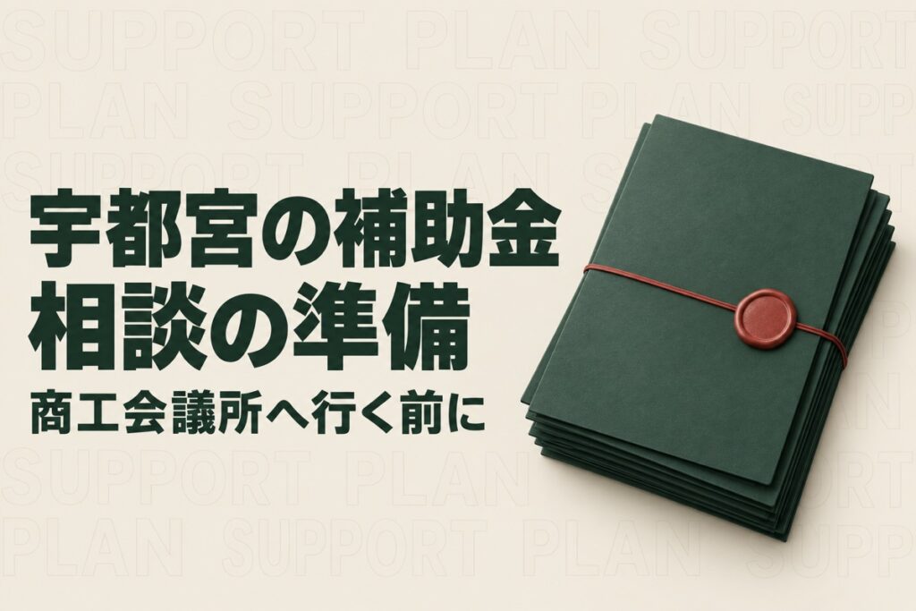 宇都宮商工会議所で補助金を相談するには｜持続化補助金の様式4と予約の準備