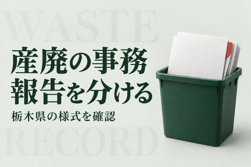 栃木の産廃処分業の人手不足対策｜県の実績報告に学ぶ集計とAI活用