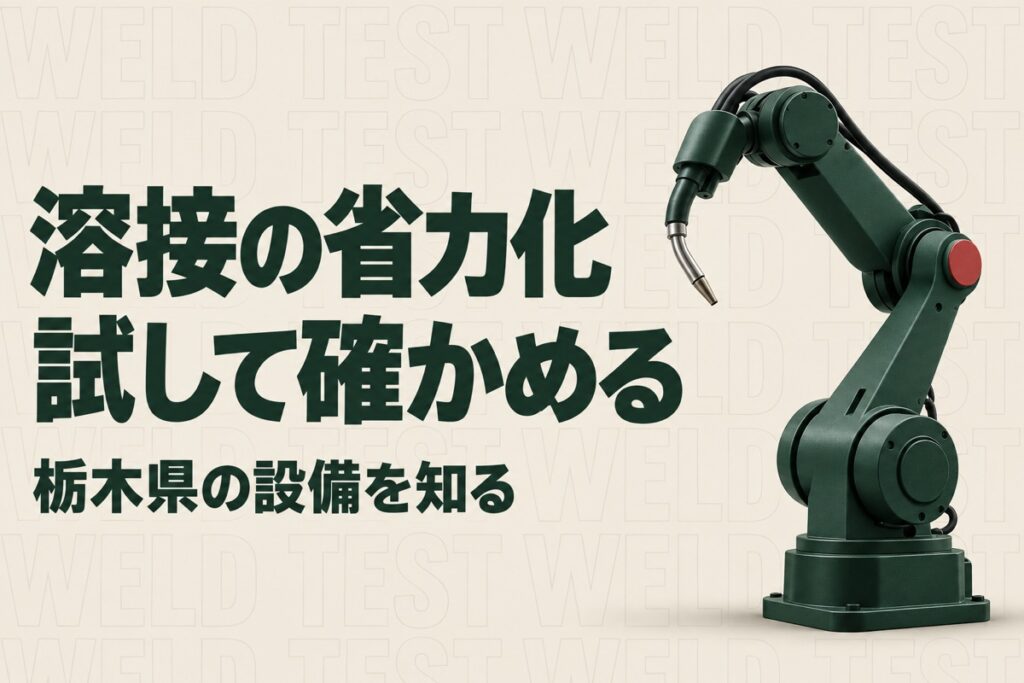 栃木の溶接会社の人手不足対策｜県のロボット設備で確かめる段取りとAI活用